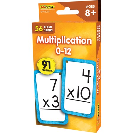 Edupress Multiplication 0-12 Flash Cards TCR62035